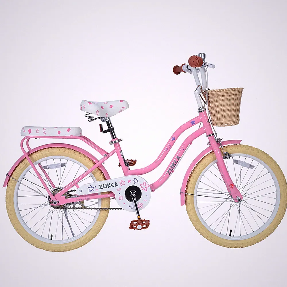 20 Inch Girls Bike with Basket and Carton Steel Frame for 7-10 Years Old Kids