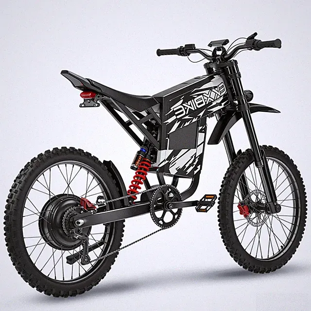 25'' Tire Electric Bike Peak 6000W 60V Mountain Ebike 45+ MPH Off-Road Bicycle