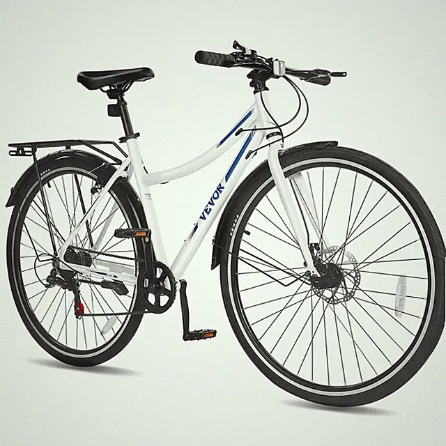 Hybrid Bike, Lightweight Aluminum Frame Bike, 700c Wheel Men and Women Hybrid Bi